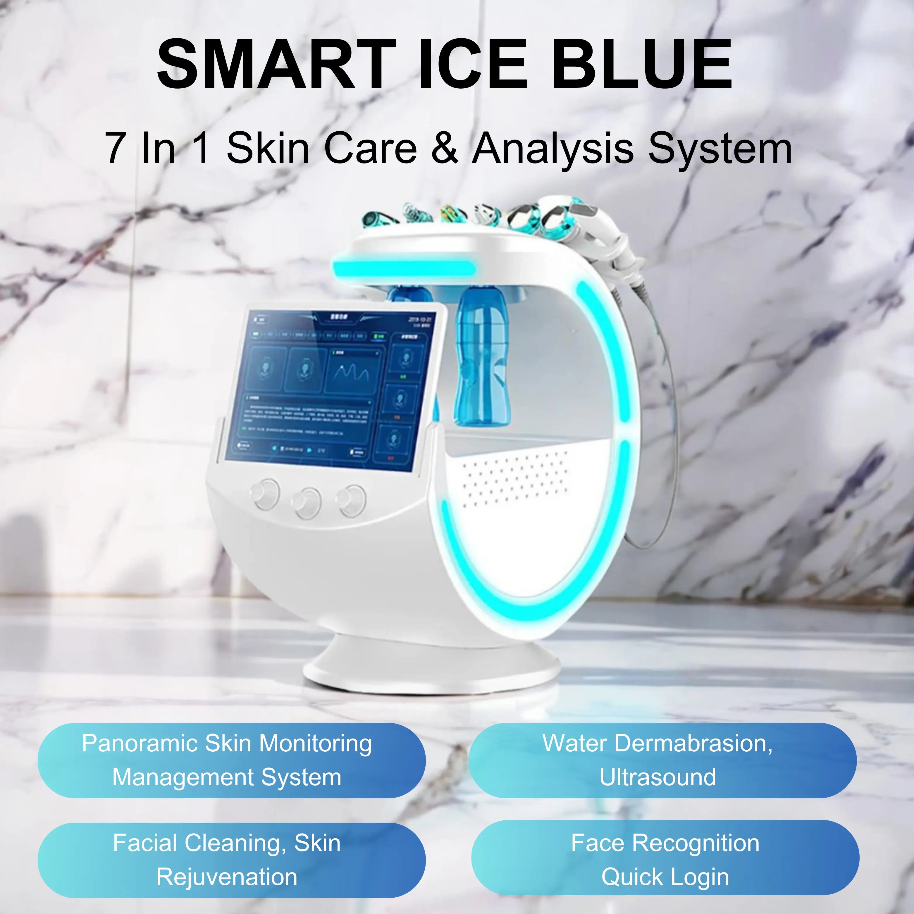 Hydro Facial Machine Ice Blue