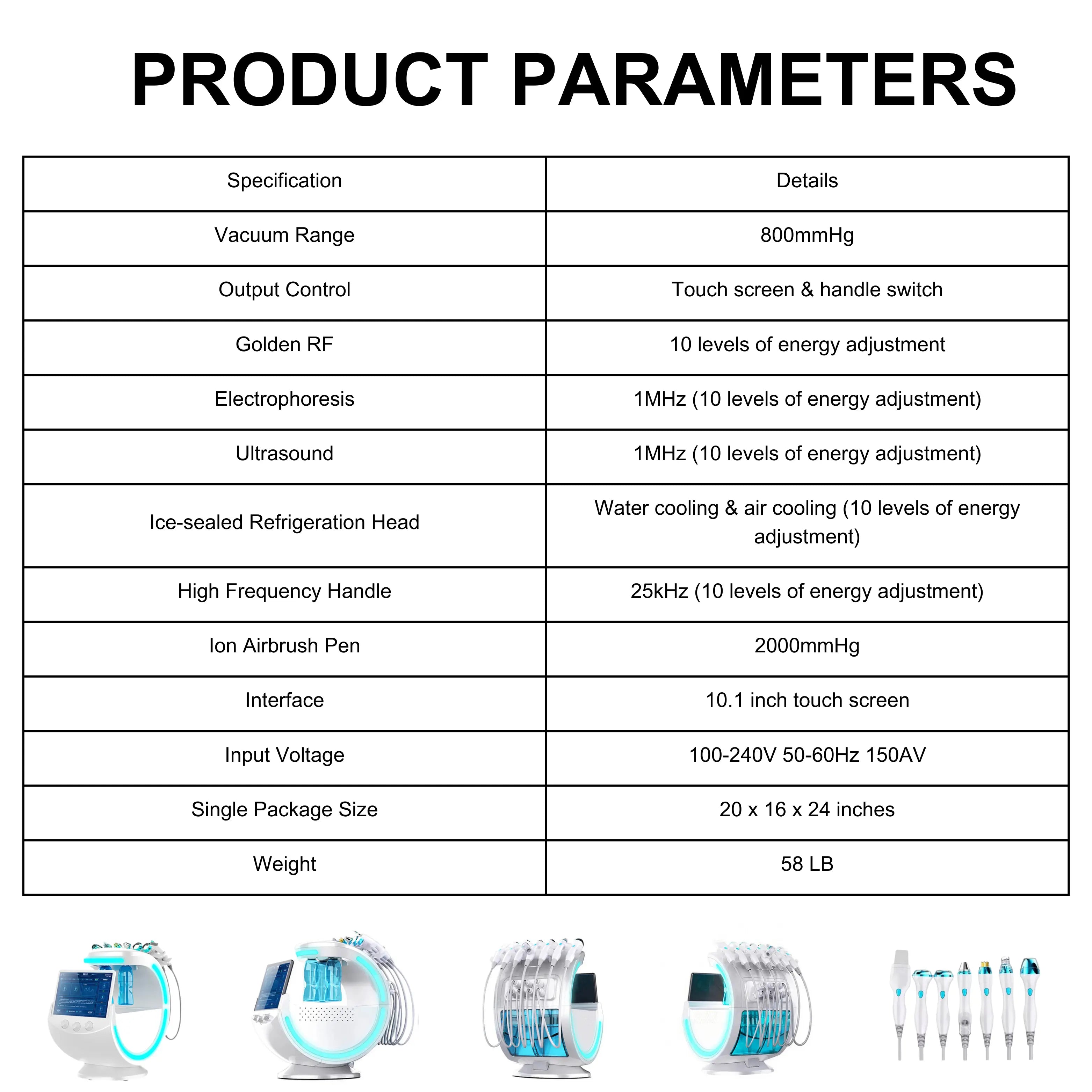 Hydro Facial Machine Ice Blue